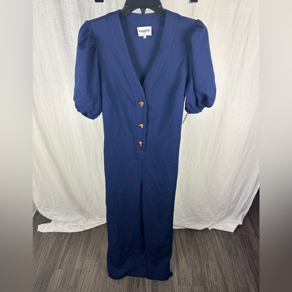 Frnch Laurine Navy Jumpsuit Size Medium (6-8) NWT - Picture 9 of 17
